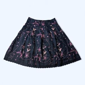 Y2K Fairy Black Floral Skirt by WD-NY!